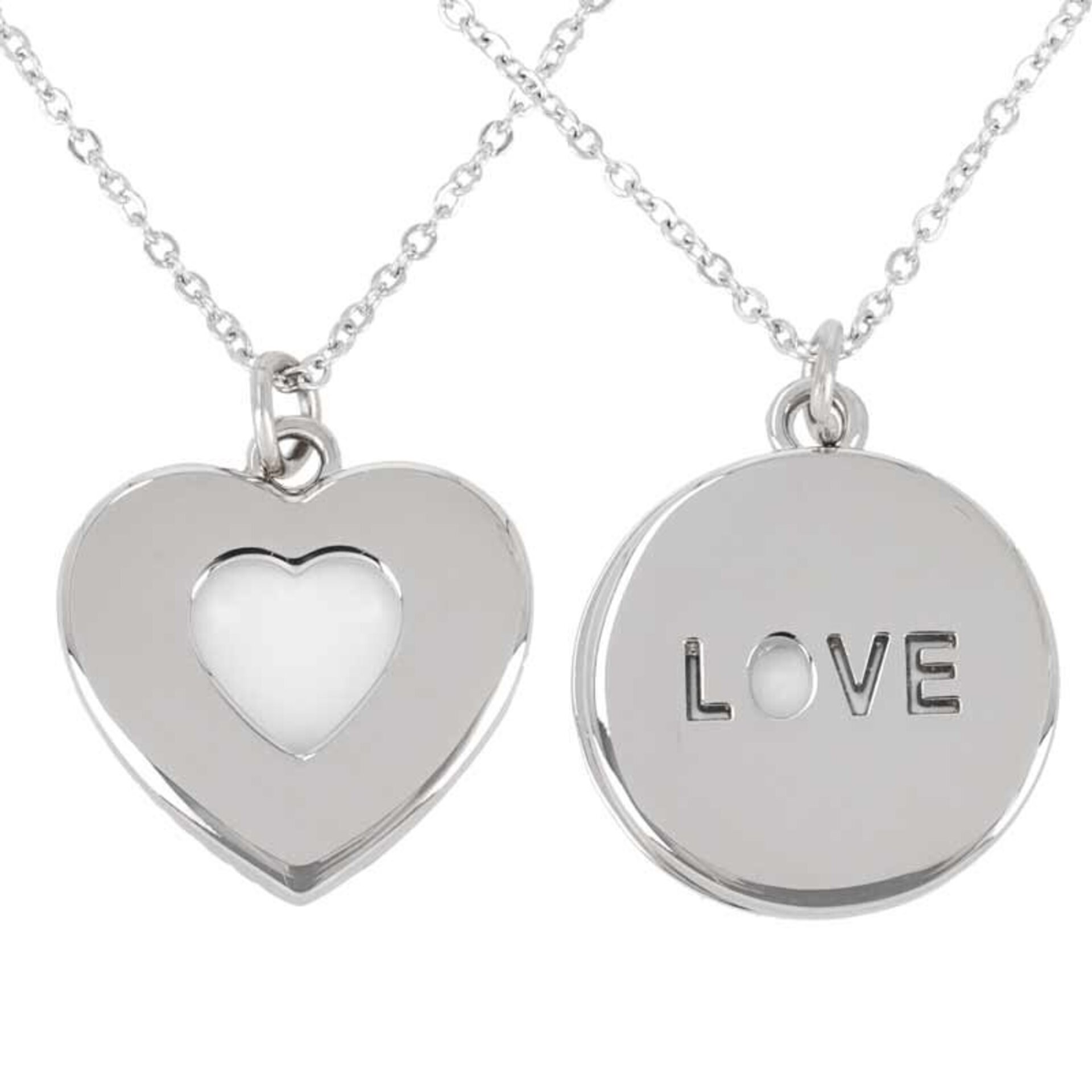 Collar de color plata con foto - 3