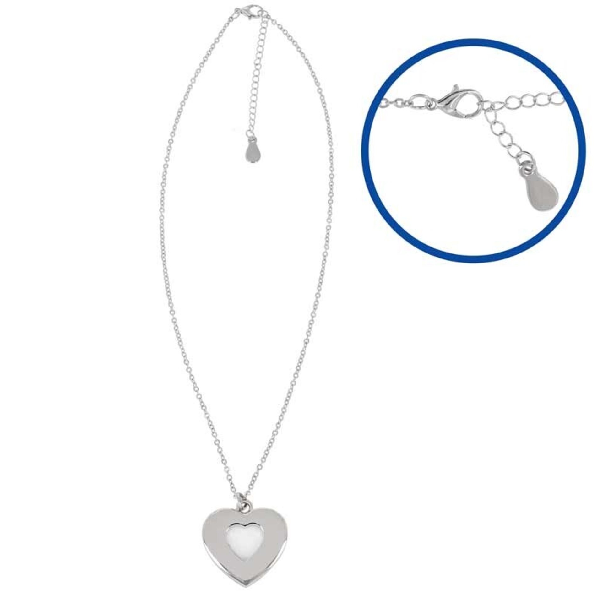 Collar de color plata con foto - 4