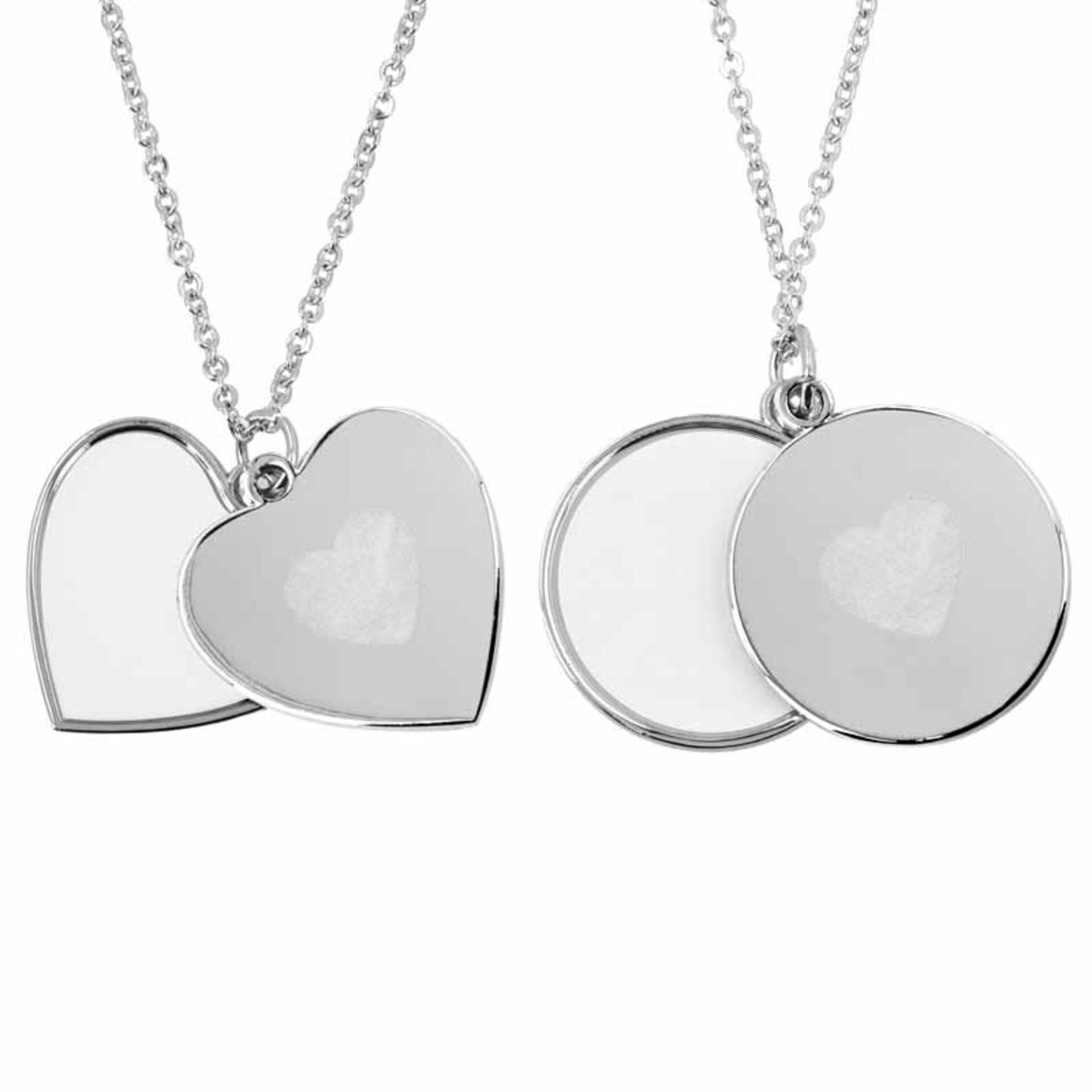 Collar de color plata con foto - 7