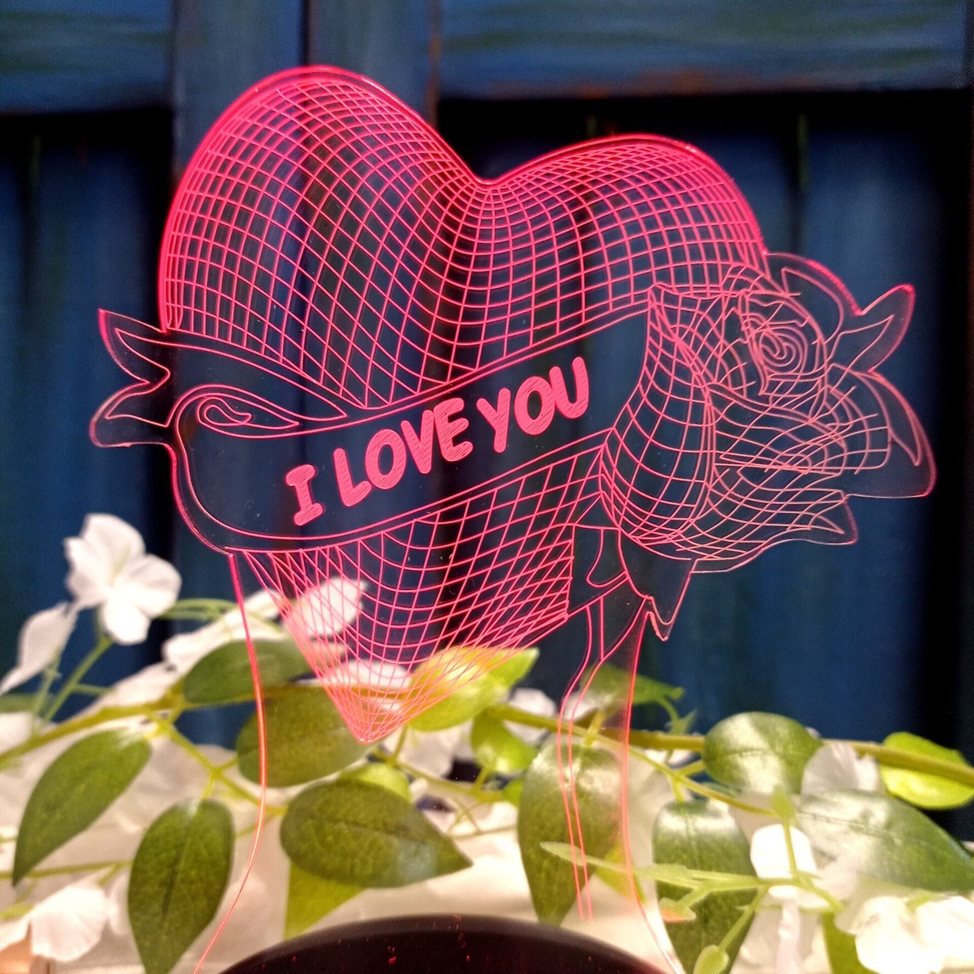 Lámpara "Corazón y Rosa" - 6